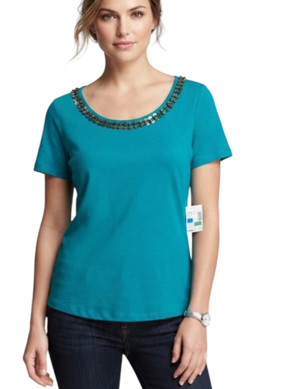 SAG harbor woman's t shirt size XL new  color gypsy moroccan heat